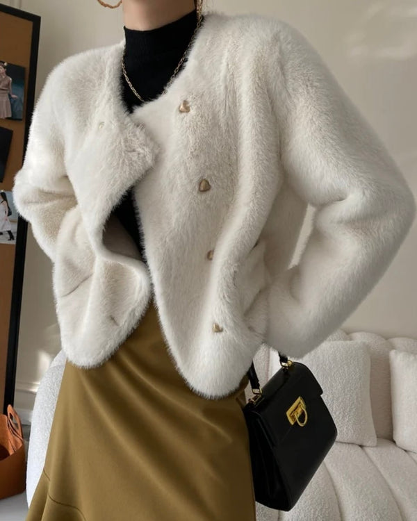韓国ファッション SELCA-フェイクファーショートコート-2023aw-ou40-01