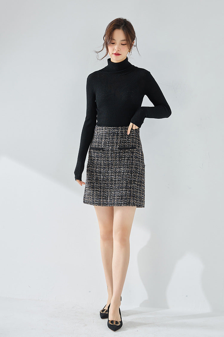 パイピングツイードスカート | 韓国レディースファッション通販
