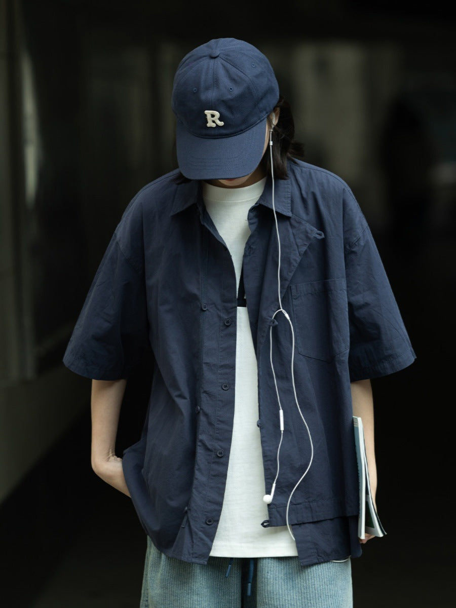 irregular pocket asymmetrical tops