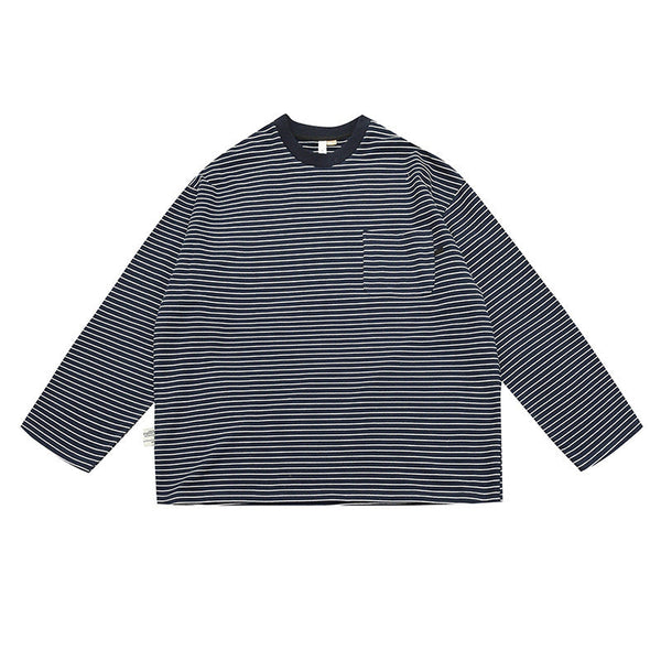 韓国ファッション SELCA-striped pocket cut and sew-mselca2024ss-098-01