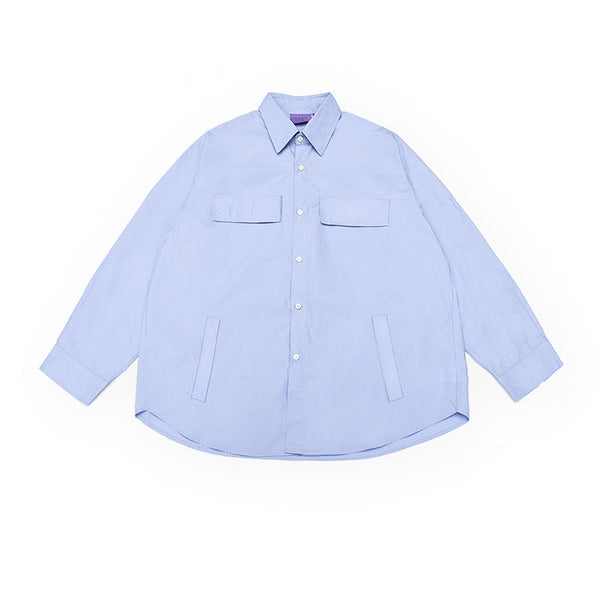韓国ファッション SELCA-double pocket casual shirt-mselca2024ss-024-01