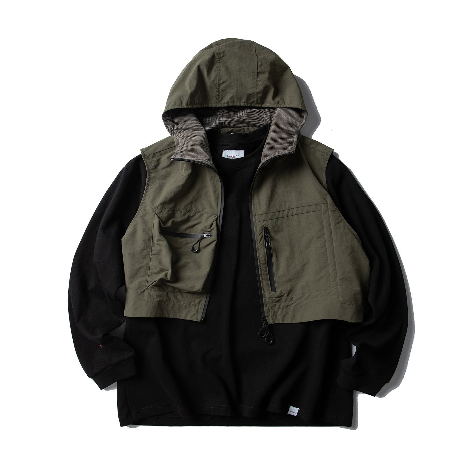 韓国ファッション SELCA-Hooded mountain vest-mselca2024ss-020-01
