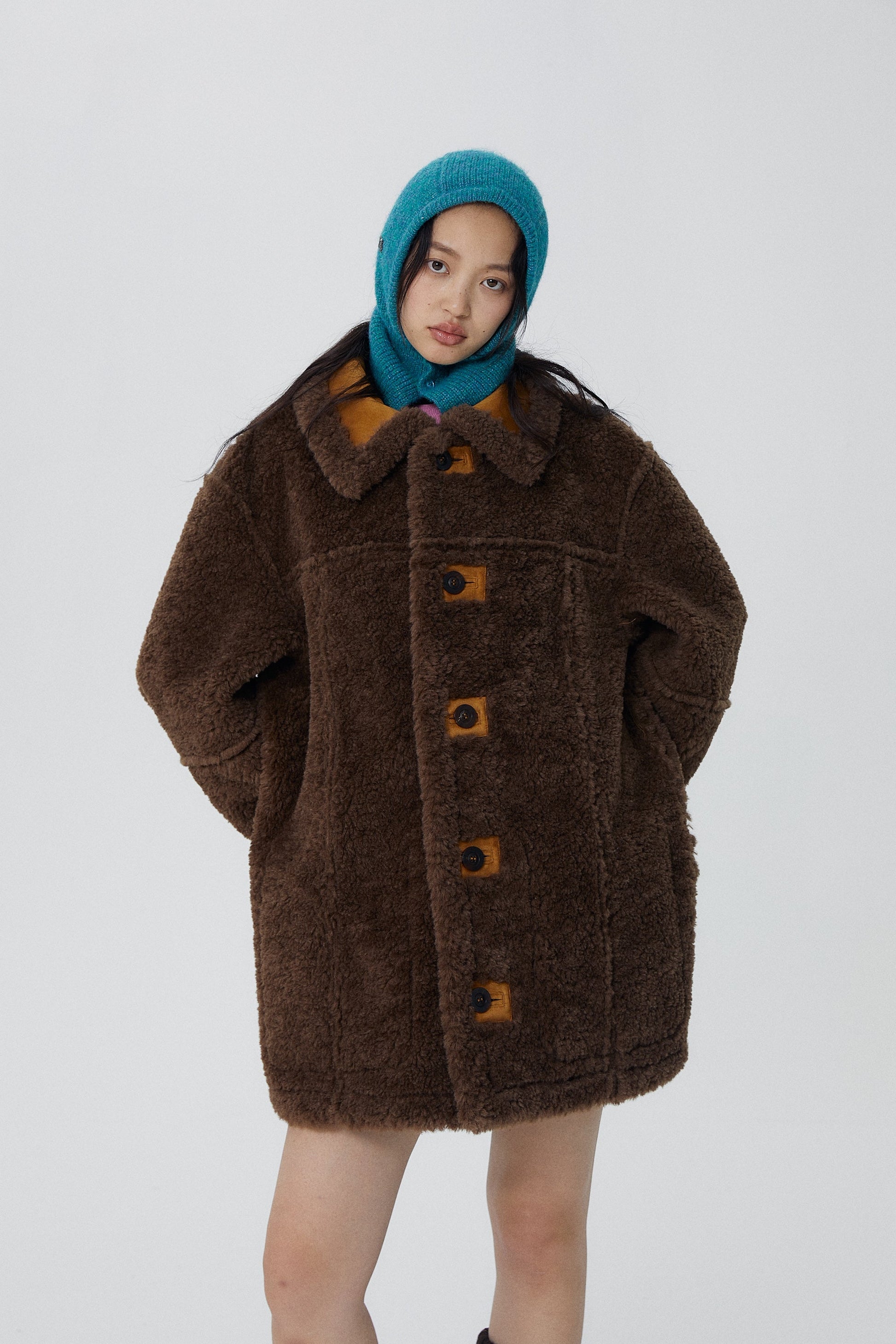 韓国ファッション SELCA-リバーシブルロングボアコート-2023aw-ou52-042