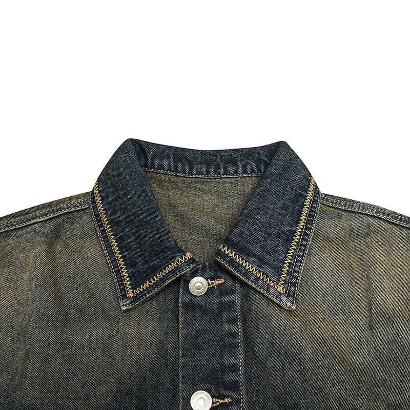 韓国ファッション SELCA-retro denim jacket-mselca2024ss-035-03