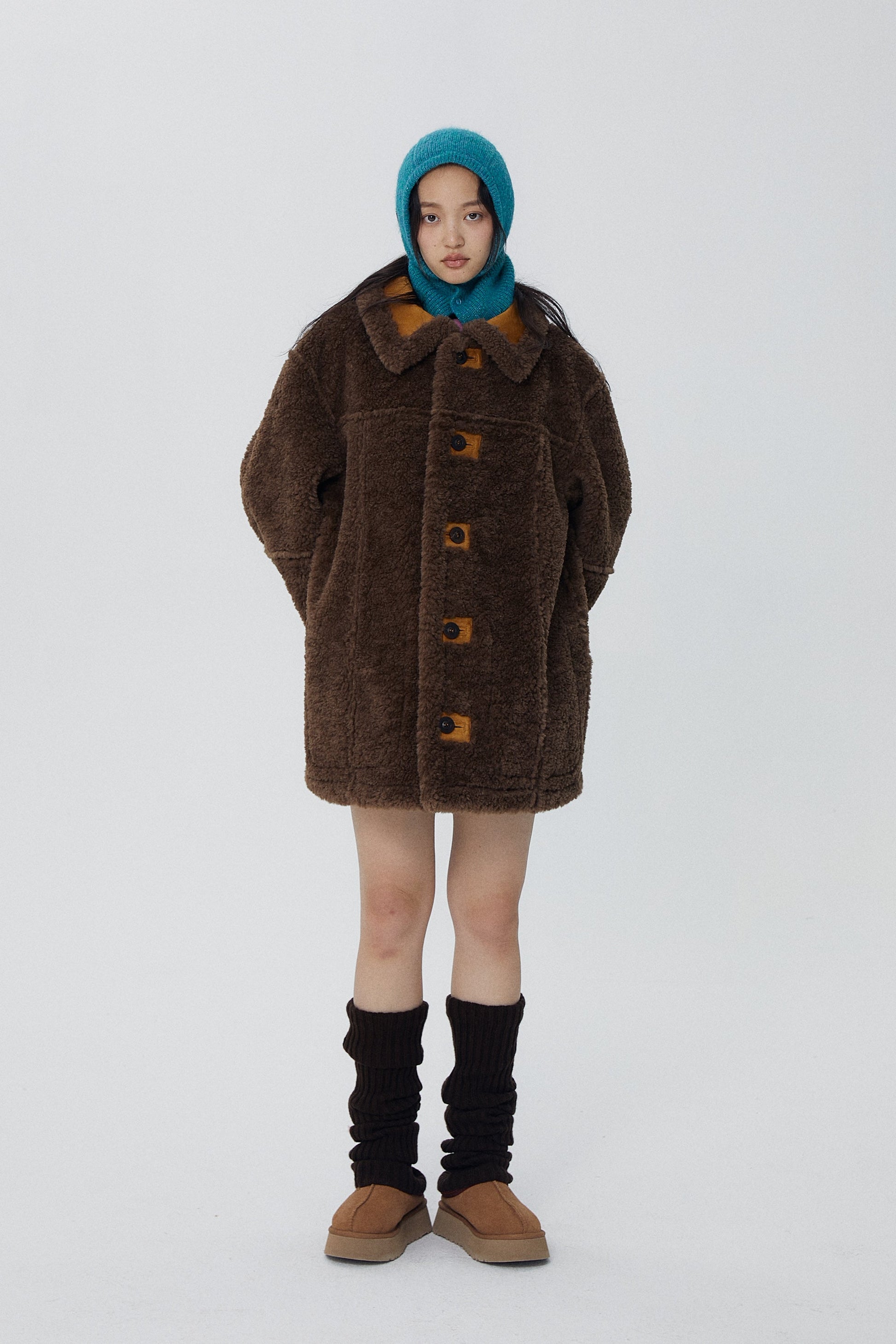 韓国ファッション SELCA-リバーシブルロングボアコート-2023aw-ou52-033