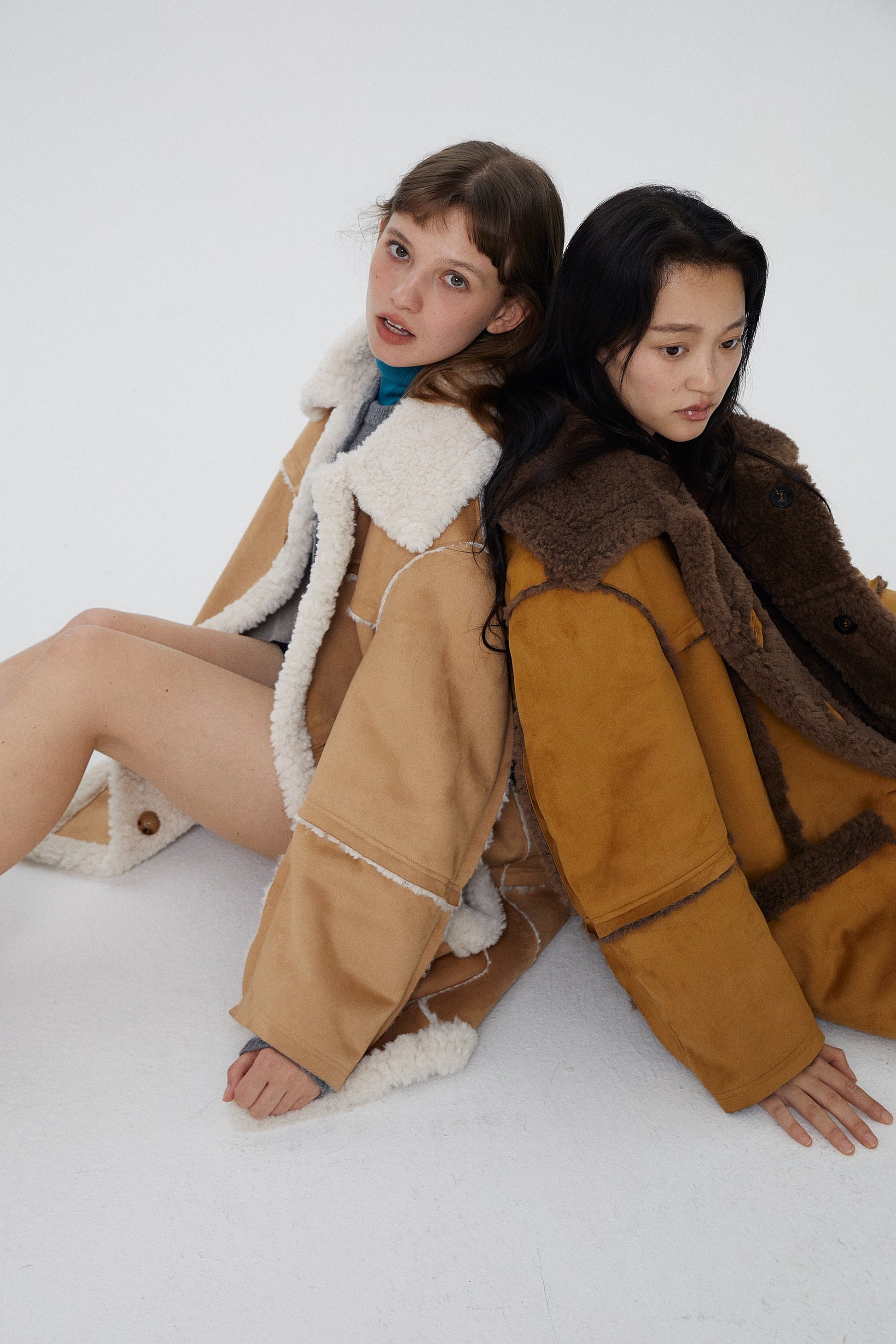 韓国ファッション SELCA-リバーシブルロングボアコート-2023aw-ou52-02
