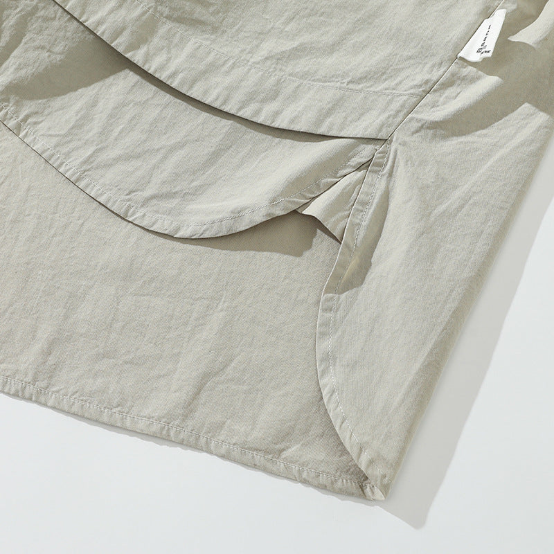 irregular pocket asymmetrical tops