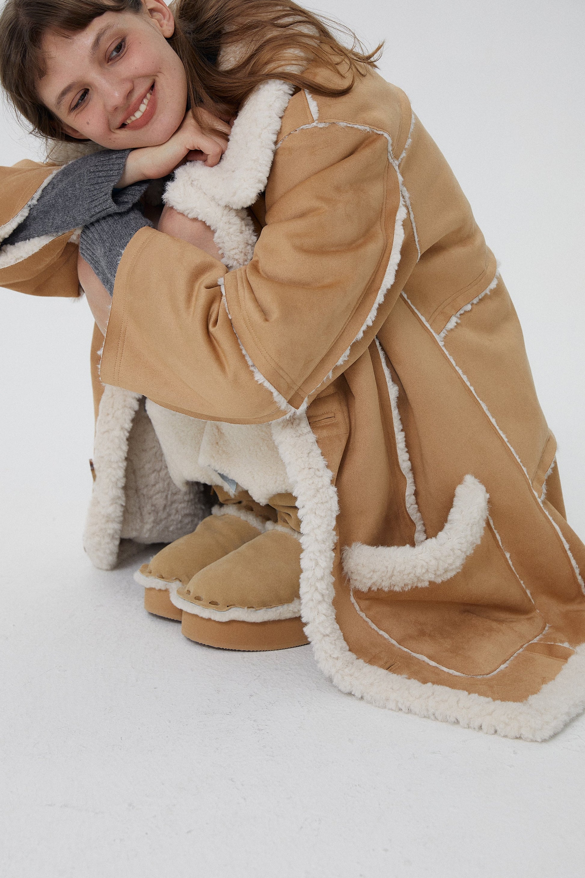 韓国ファッション SELCA-リバーシブルロングボアコート-2023aw-ou52-057