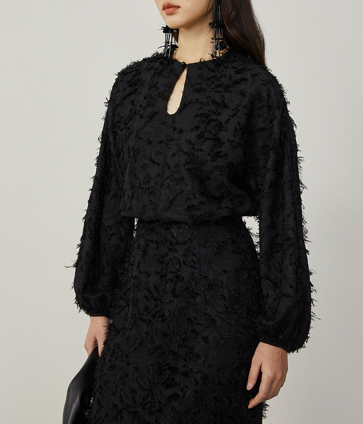韓国ファッション SELCA-フェザーセットアップドレス-2024ss-0056-07