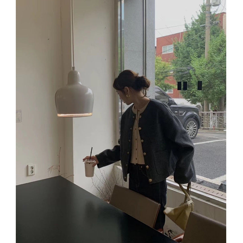 韓国ファッション SELCA-ウールミックスノーカラージャケット-2023aw-ou48-04