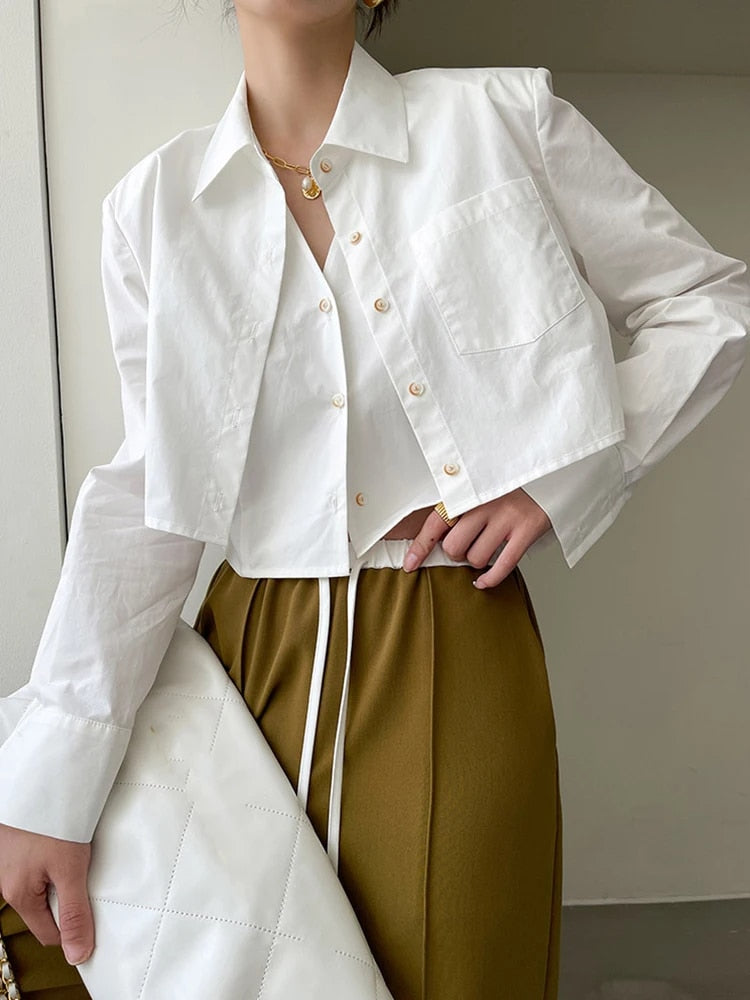 韓国ファッション SELCA-ダブルカラーブラウス-2024ss-0020-04