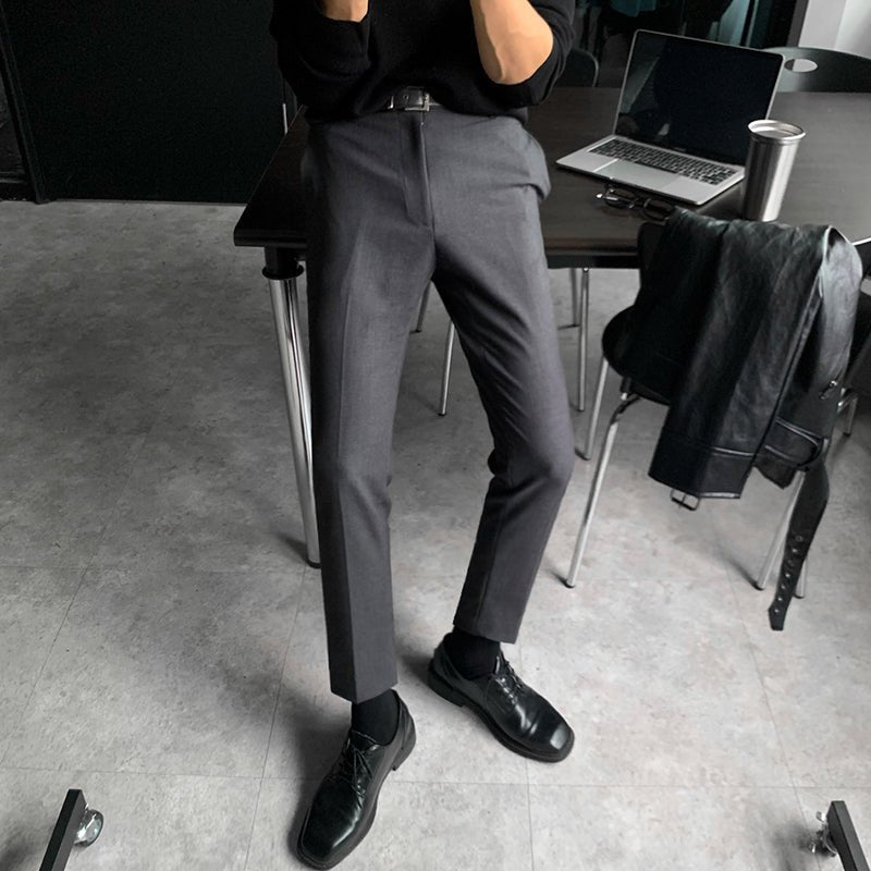 韓国ファッション SELCA-9 minutes length slacks-mselca2023aw03-03