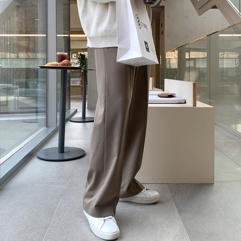 韓国ファッション SELCA-Wide-leg Drape Pants-mselca2023aw1009-04