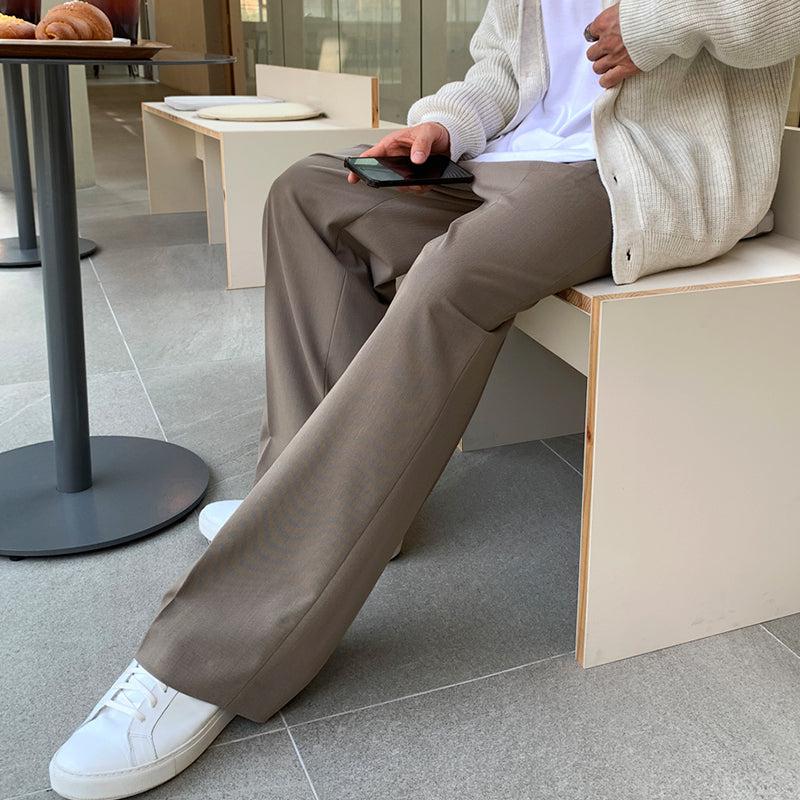韓国ファッション SELCA-Wide-leg Drape Pants-mselca2023aw1009-05