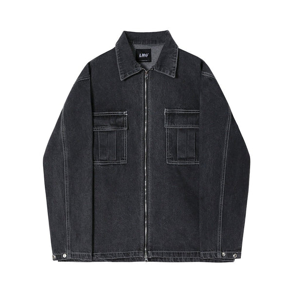 韓国ファッション SELCA-Zipper denim jacket-mselca2023aw1020-01