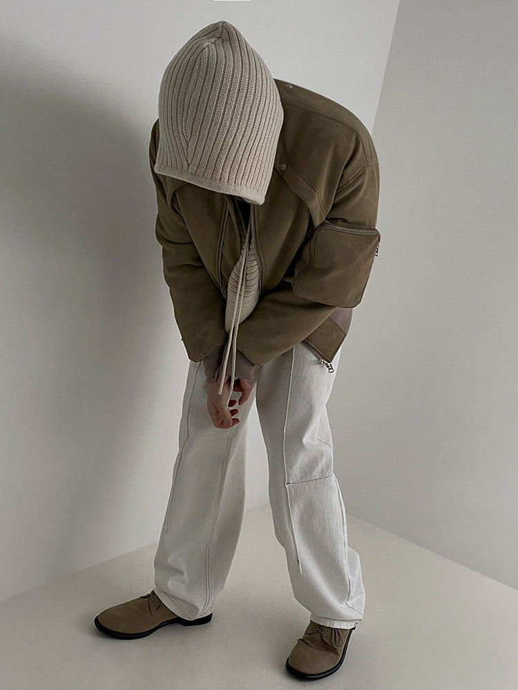 韓国ファッション SELCA-Casual knit hoodie-mselca2023aw110-02