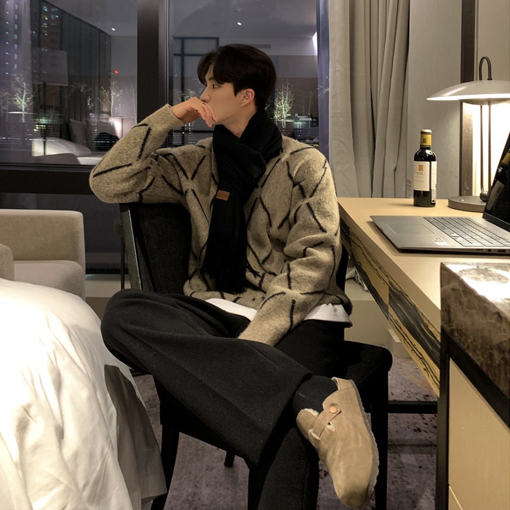 韓国ファッション SELCA-Design knit sweater-mselca2023aw250-02
