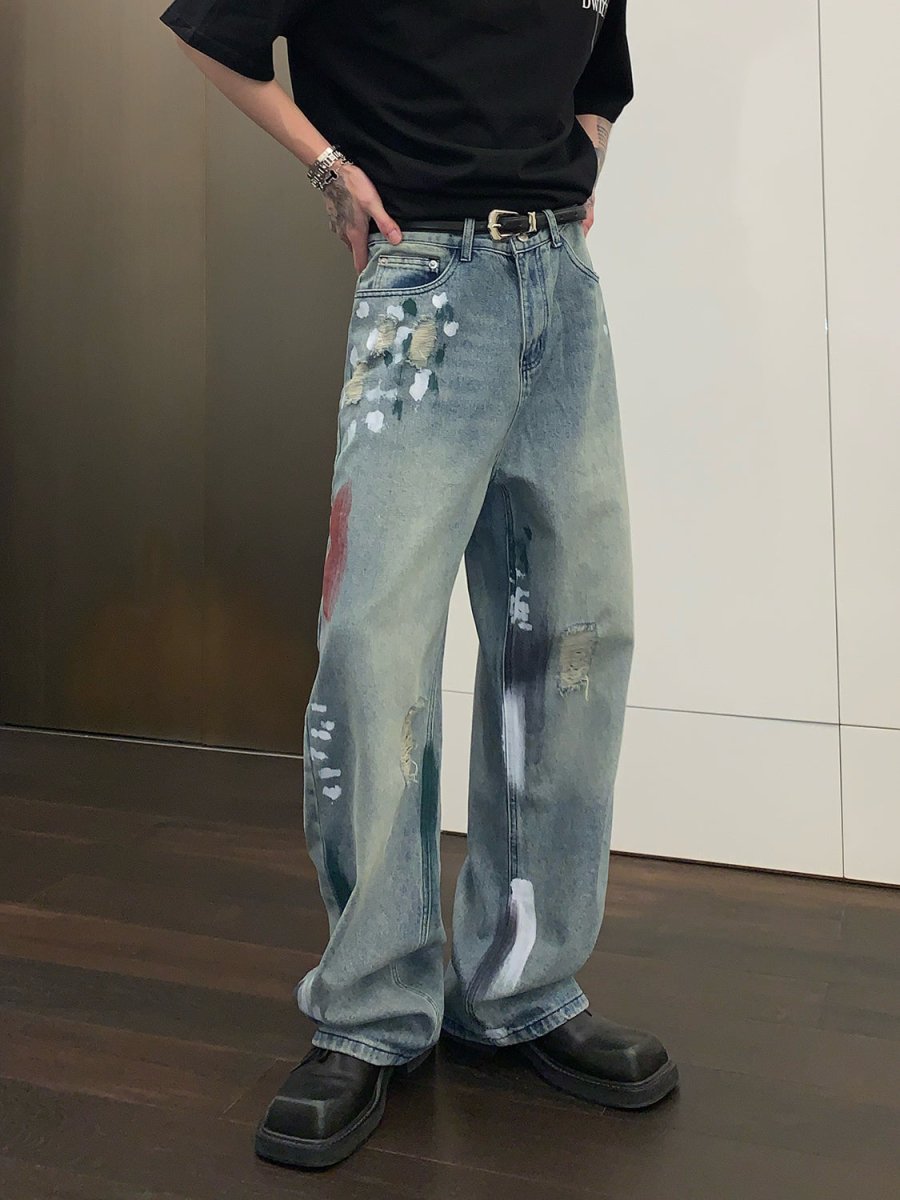 韓国ファッション SELCA-Design Wide Denim Pants-mselca2023aw273-06