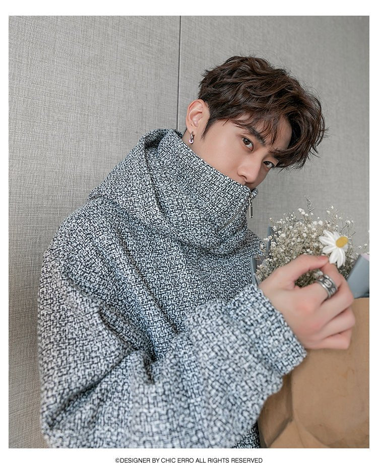 韓国ファッション SELCA-Fake Zipper Parker-mselca2023aw316-07