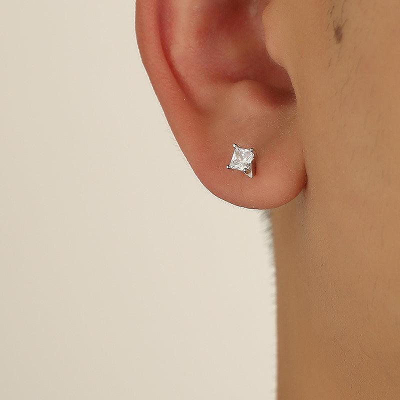 韓国ファッション SELCA-Four Pointed Star Zircon Stud Earrings-mselca2023aw327-03