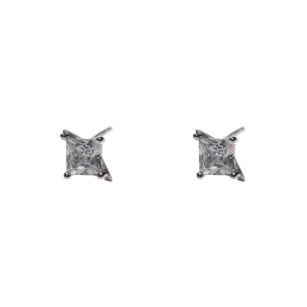 韓国ファッション SELCA-Four Pointed Star Zircon Stud Earrings-mselca2023aw327-01