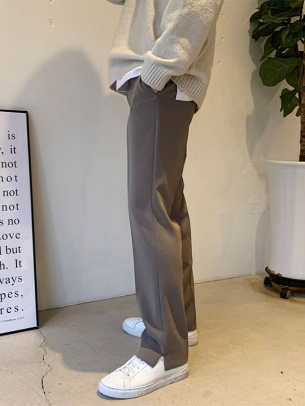 韓国ファッション SELCA-Basic straight slacks-mselca2023aw34-01