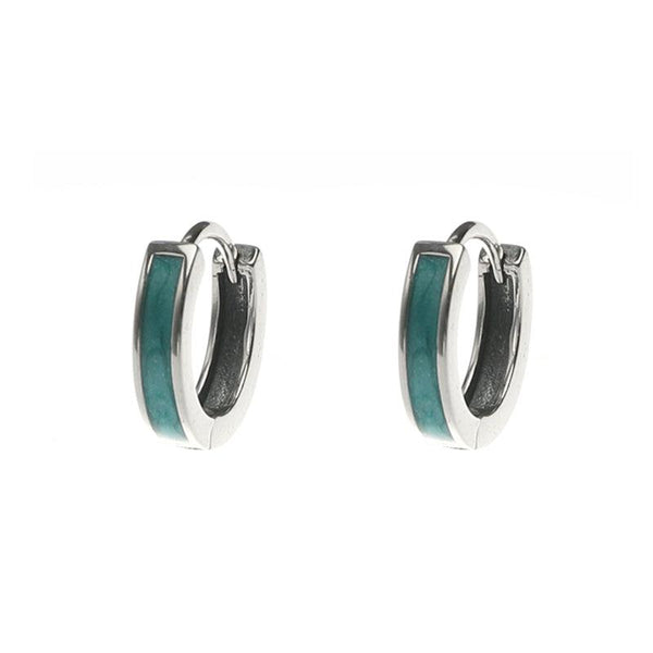 韓国ファッション SELCA-Green Hoop Earrings-mselca2023aw355-01