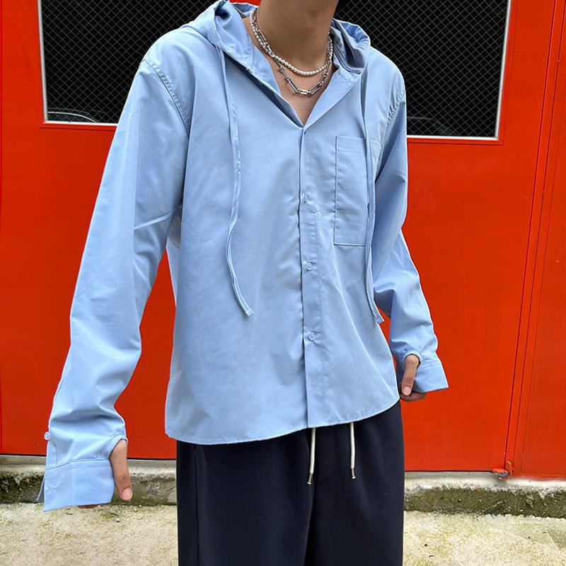韓国ファッション SELCA-Hooded shirt-mselca2023aw405-02