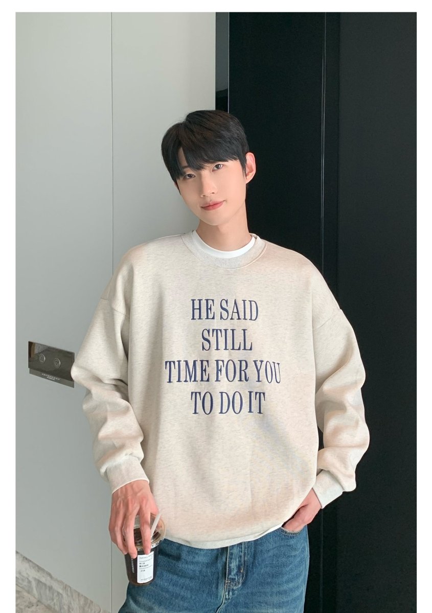 韓国ファッション SELCA-Letter embroidery sweat trainer-mselca2023aw448-04