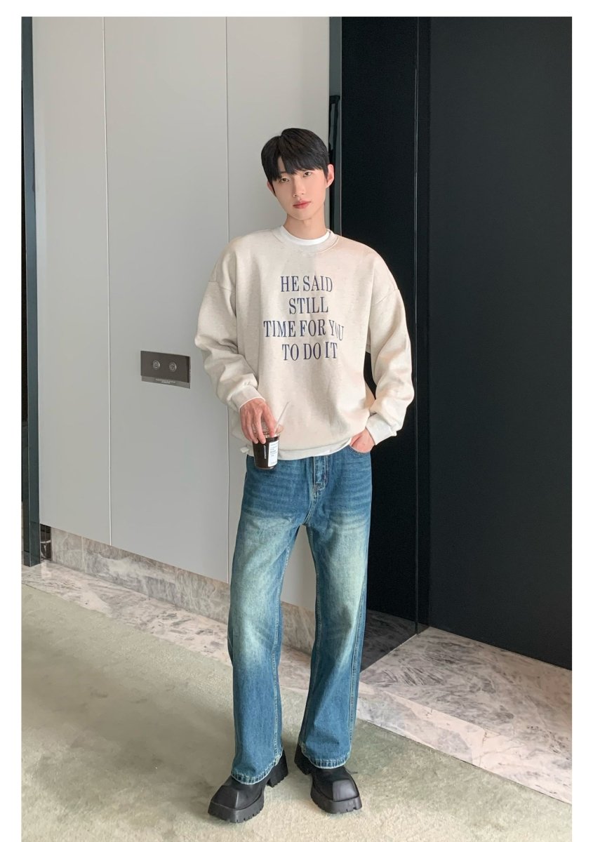 韓国ファッション SELCA-Letter embroidery sweat trainer-mselca2023aw448-05