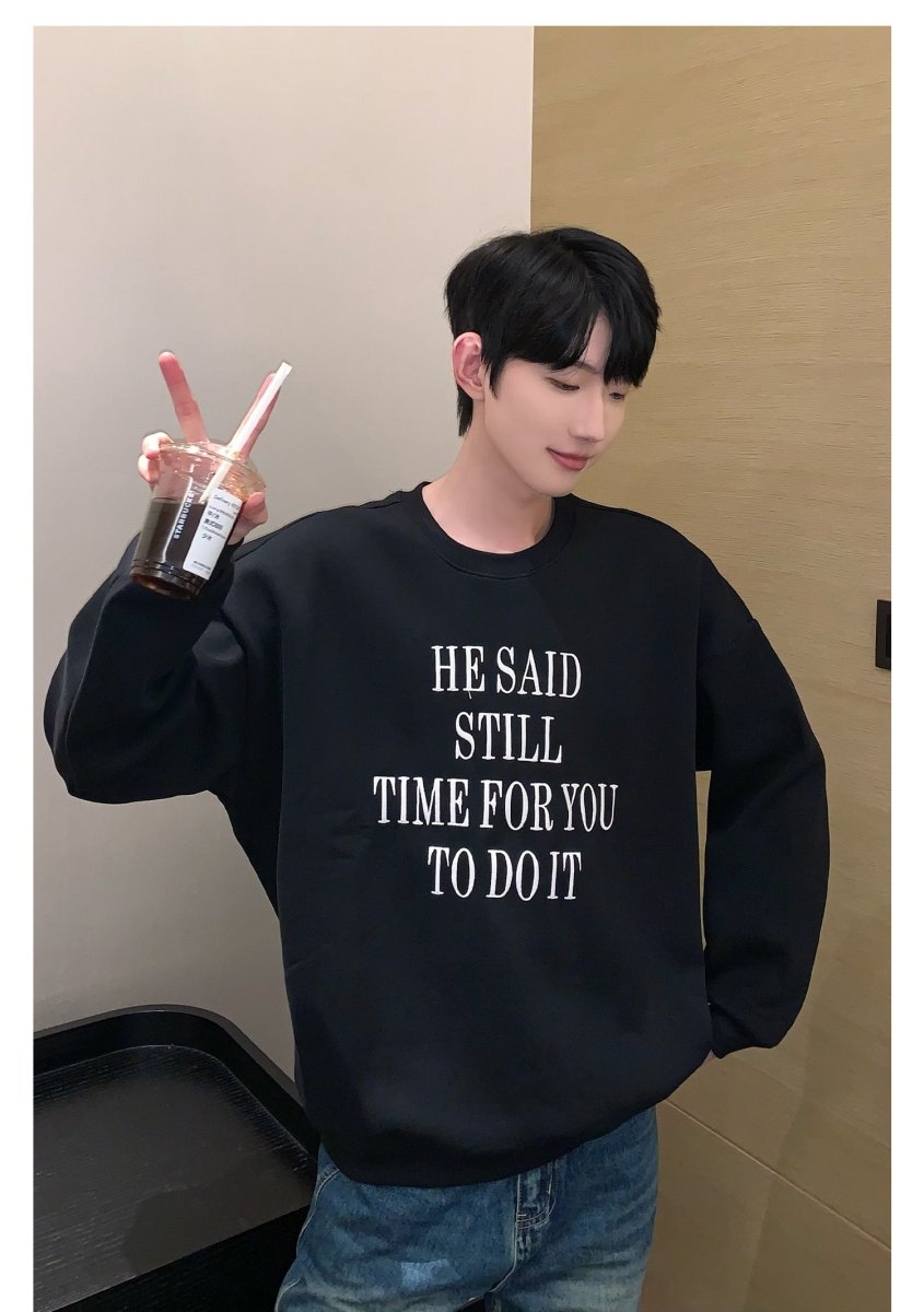 韓国ファッション SELCA-Letter embroidery sweat trainer-mselca2023aw448-06
