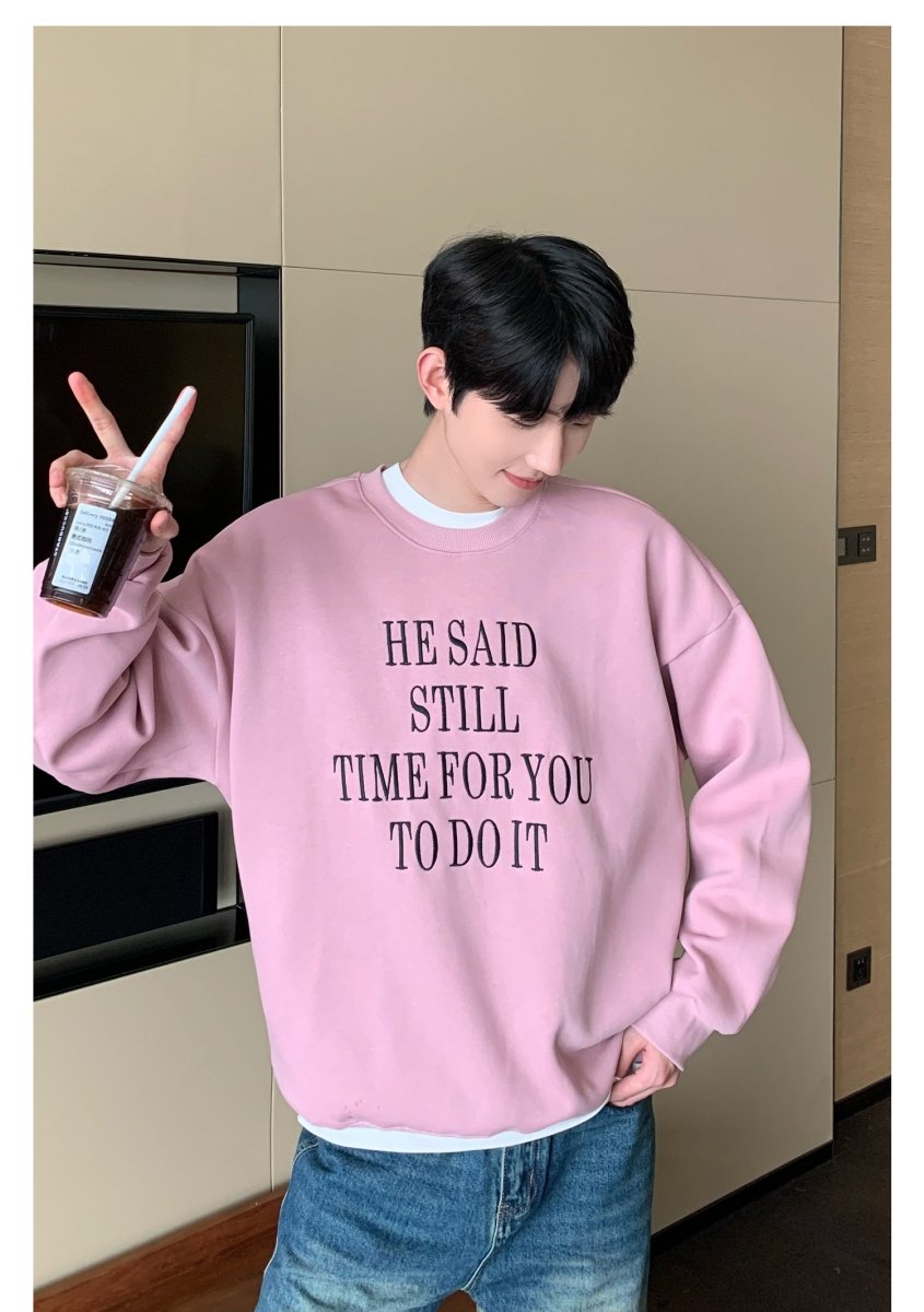 韓国ファッション SELCA-Letter embroidery sweat trainer-mselca2023aw448-08