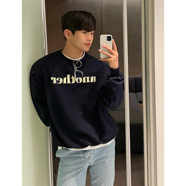 韓国ファッション SELCA-Printed Round Neck Shirt-mselca2023aw626-01