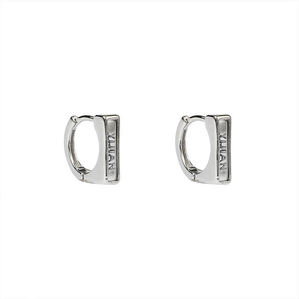 韓国ファッション SELCA-Rectangular Ear Buckle Earrings-mselca2023aw635-01