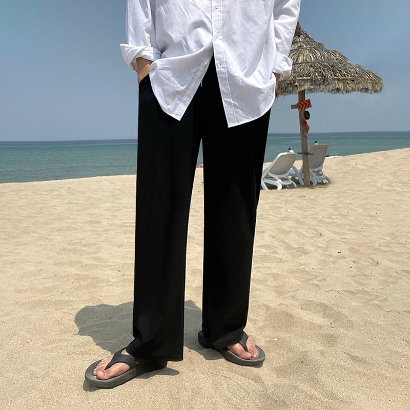 韓国ファッション SELCA-Solid straight slacks-mselca2023aw775-03