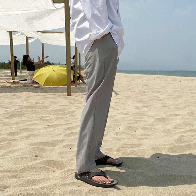 韓国ファッション SELCA-Solid straight slacks-mselca2023aw775-05