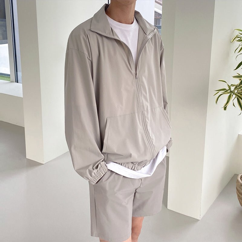 韓国ファッション SELCA-Sports Shorts Jacket Setup-mselca2023aw780-08
