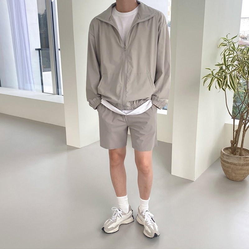 韓国ファッション SELCA-Sports Shorts Jacket Setup-mselca2023aw780-02
