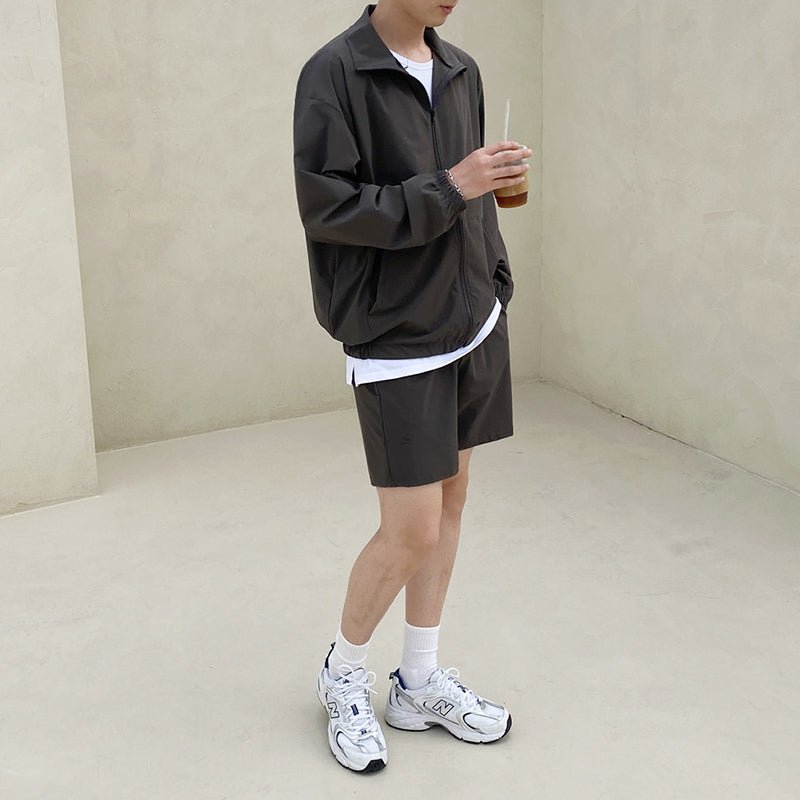 韓国ファッション SELCA-Sports Shorts Jacket Setup-mselca2023aw780-05