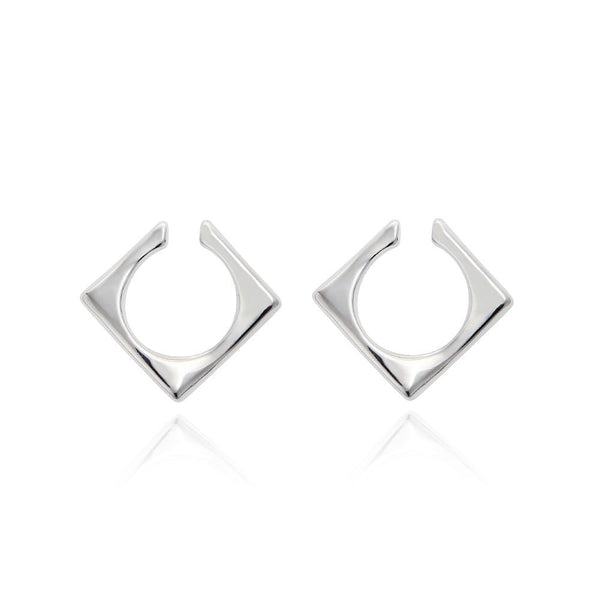 韓国ファッション SELCA-Square titanium earrings-mselca2023aw784-01