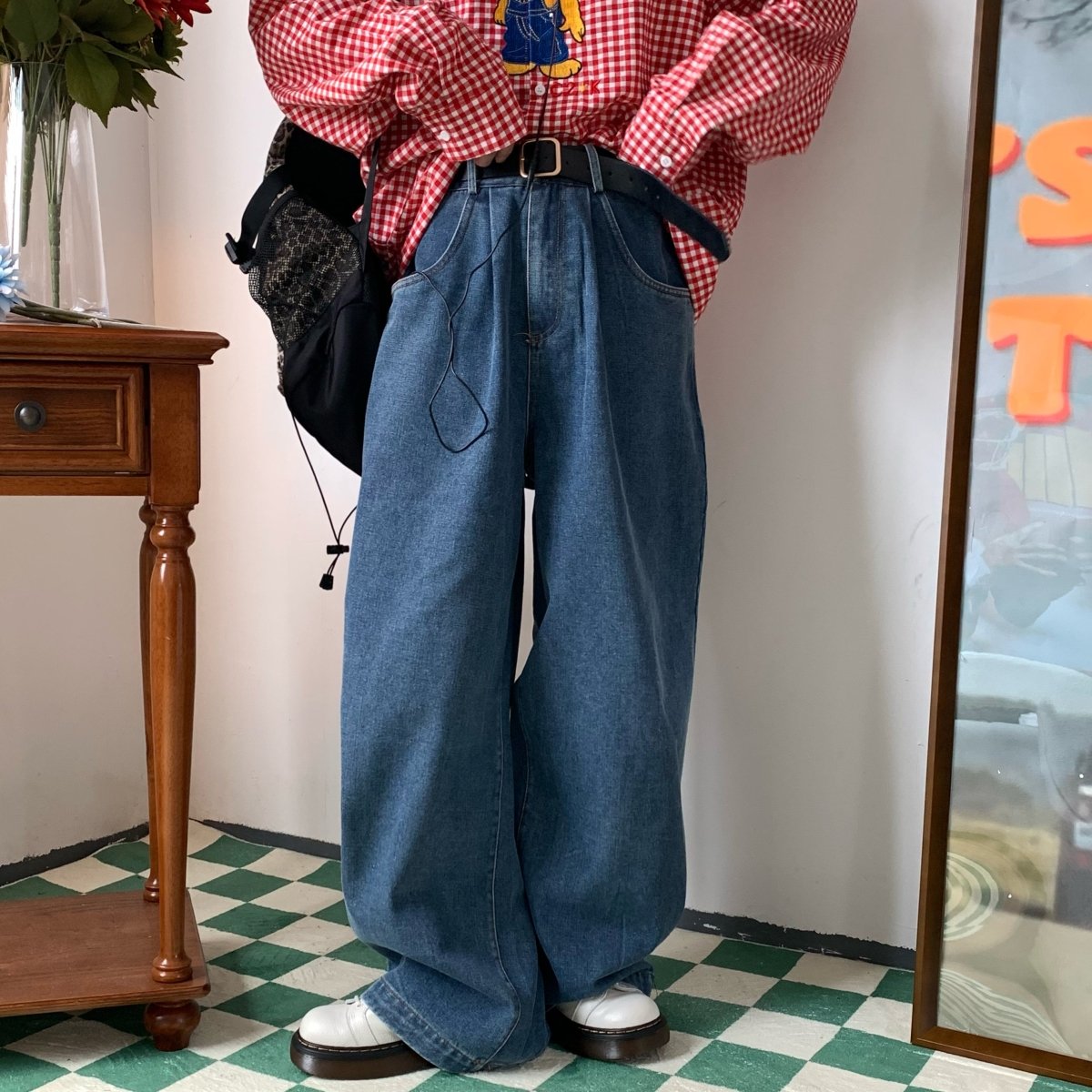 韓国ファッション SELCA-Straight denim-mselca2023aw833-08