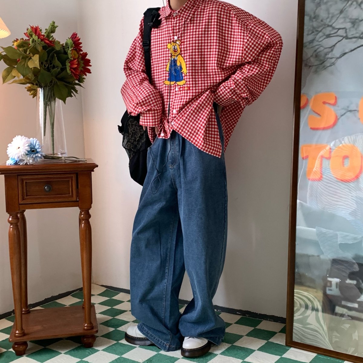 韓国ファッション SELCA-Straight denim-mselca2023aw833-03