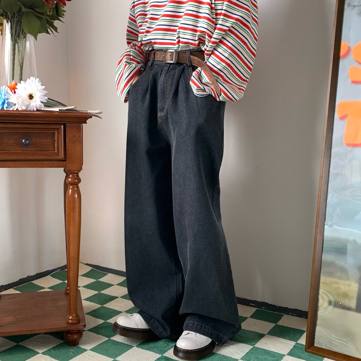 韓国ファッション SELCA-Straight denim-mselca2023aw833-04