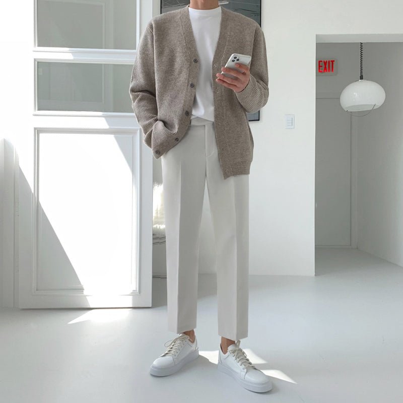 韓国ファッション SELCA-Straight leg slacks-mselca2023aw847-03