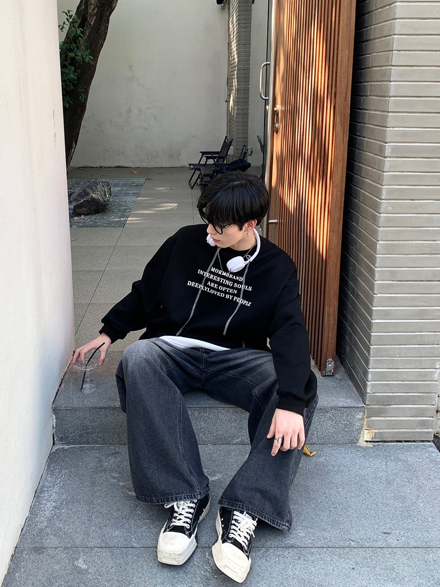 韓国ファッション SELCA-Straight wide loose denim pants-mselca2023aw869-08