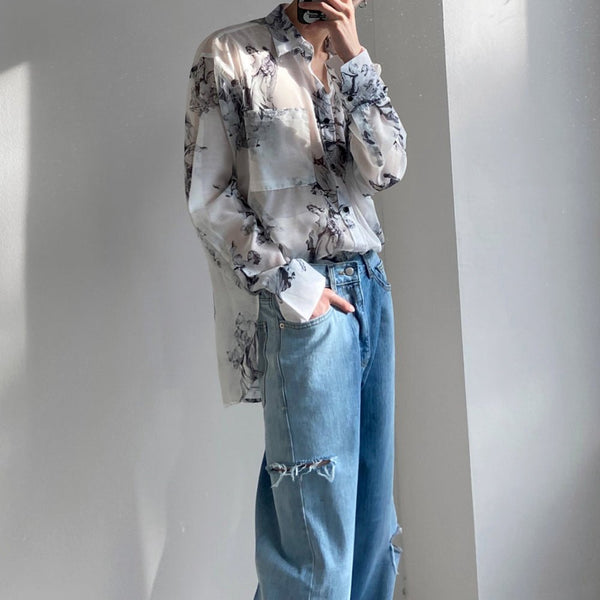韓国ファッション SELCA-Thin design shirt-mselca2023aw923-01