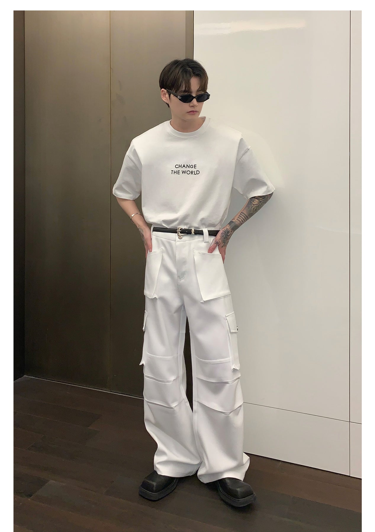 韓国ファッション SELCA-Casual cargo pants-mselca2023aw92-03