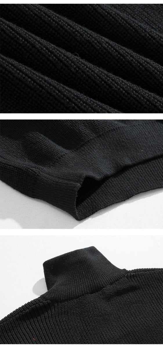 韓国ファッション SELCA-Turtle neck zipper knit-mselca2023aw933-011
