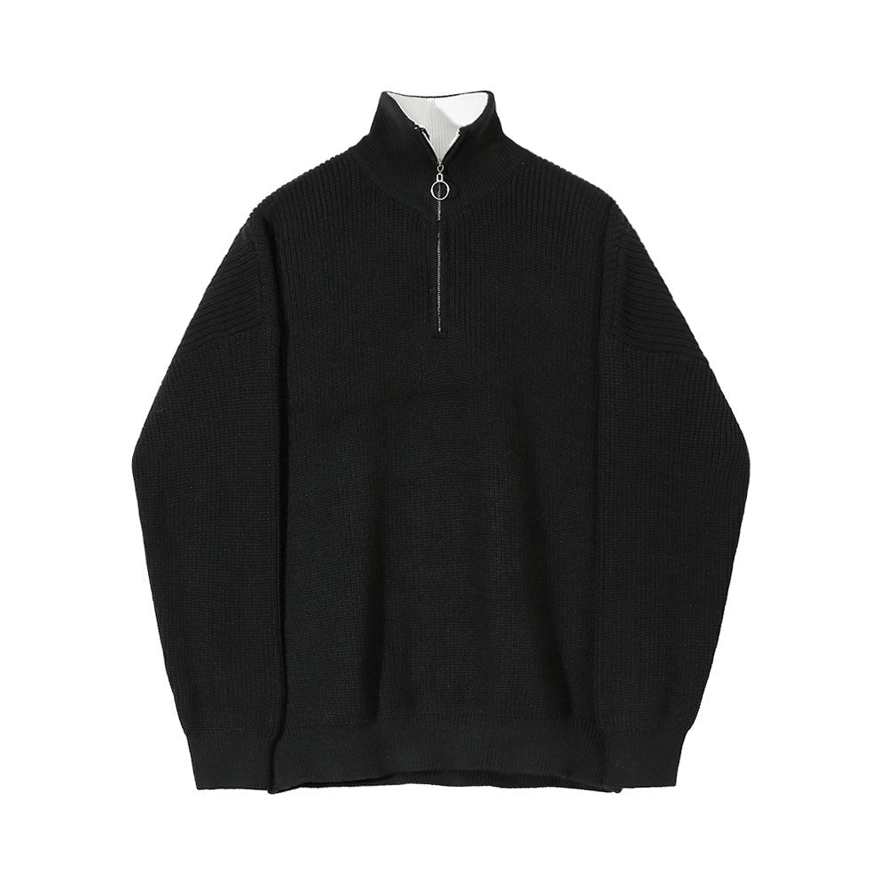 韓国ファッション SELCA-Turtle neck zipper knit-mselca2023aw933-010