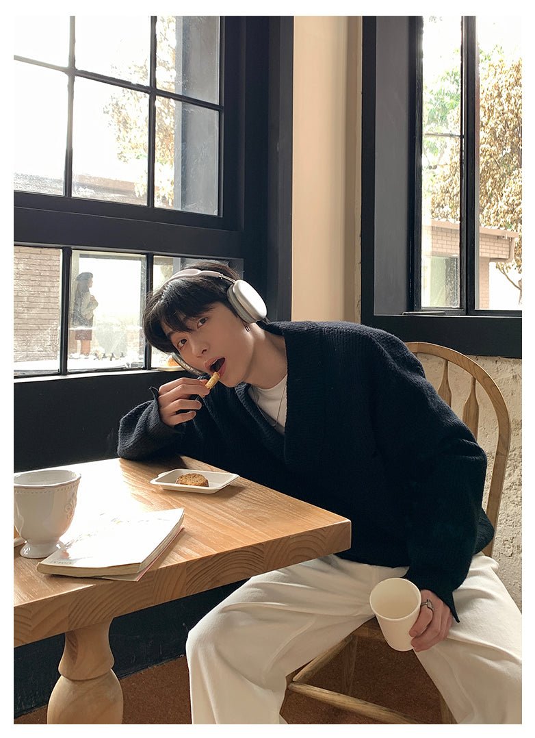韓国ファッション SELCA-V Front Damage Knit-mselca2023aw947-08